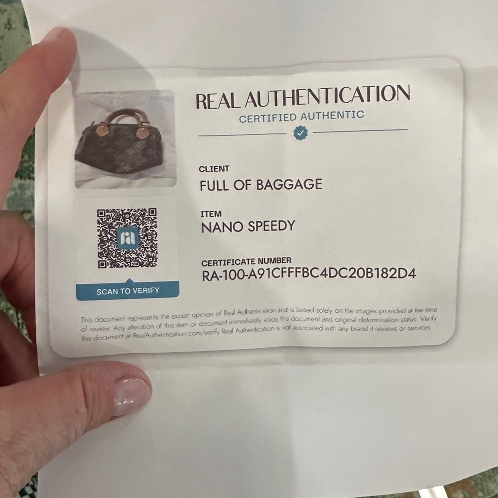 Louis Vuitton Monogram Nano Speedy w/COA - Picture 8 of 10